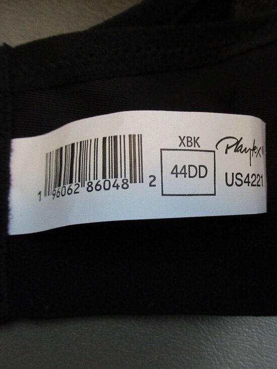 Playtex Women's Secrets Bounce Control Wireless Bra, Black, 44DD - Picture 6 of 7